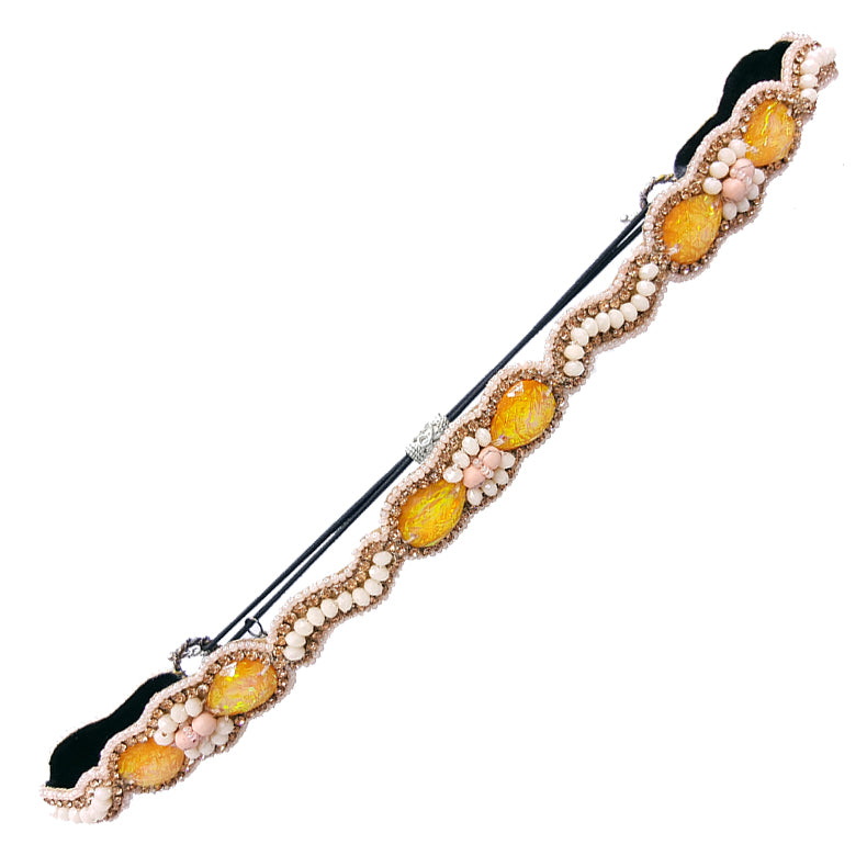 Jenny- Pink/Iridescent Detachable Stretch Band (with Hook Loops)