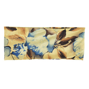 Kippy - Microfiber Sports Headwrap (Floral Blue/Brown)