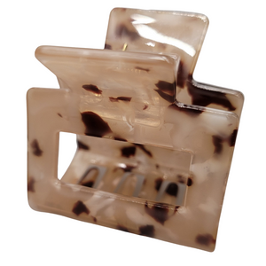 Square Marbled Claw Hair Clip - 3 Pack