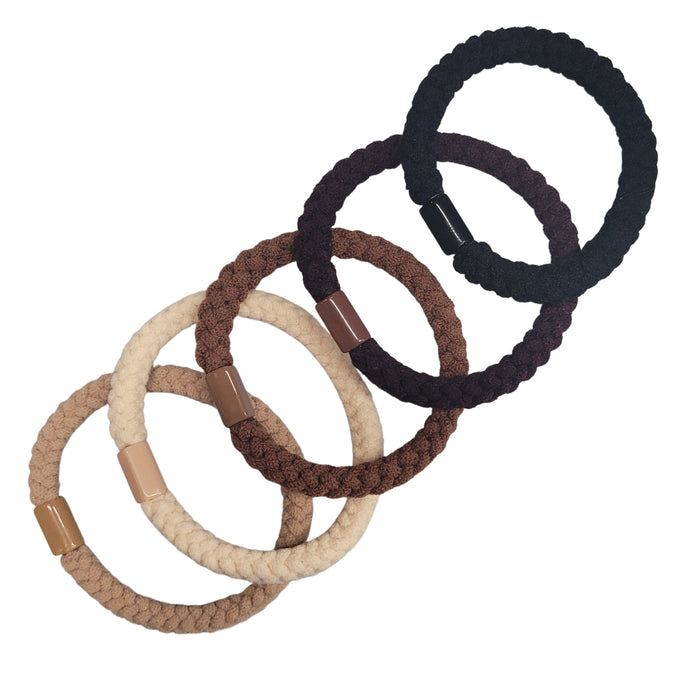 Pony Elastics in Cylinder (Morning Coffee - 5pc)