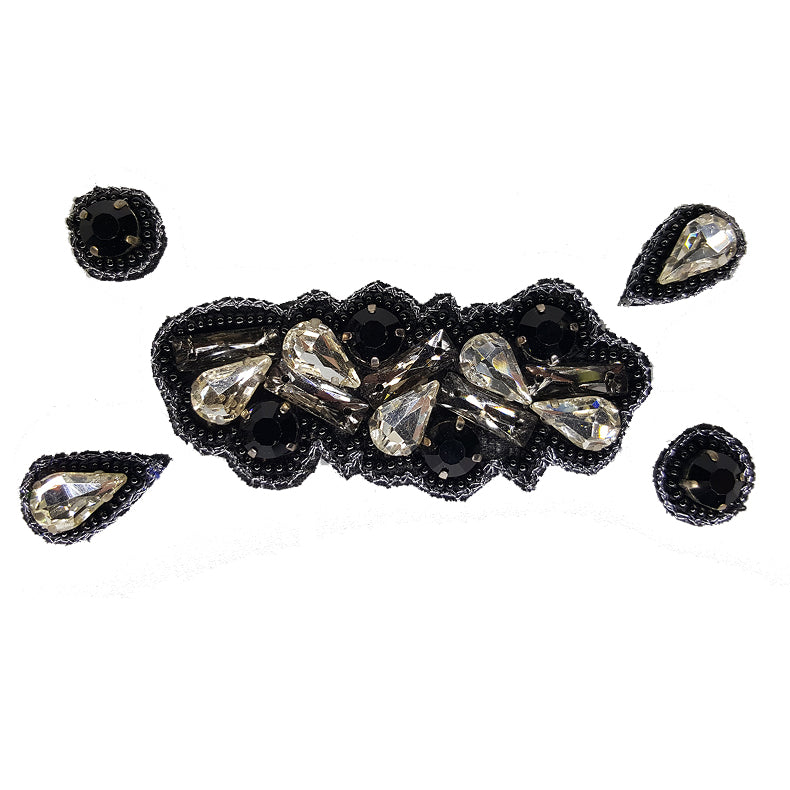 Naomi- Bandless, Clipless Jewels (Set of 5) - Black