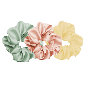 Luxe Plush Scrunchie - Melon Sorbet (3pcs)