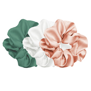 Luxe Plush Scrunchie - Peach Vanilla Matcha (3pcs)