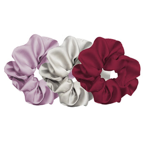 Luxe Plush Scrunchie - Cabernet Slate (3pcs)