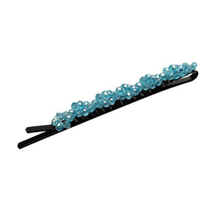 Bobbi - Beaded Flat Bobby Pin (Powder Blue)