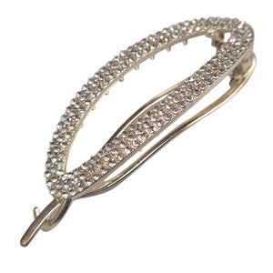 Radiance - Metal Oval Hair Clip (Silver)