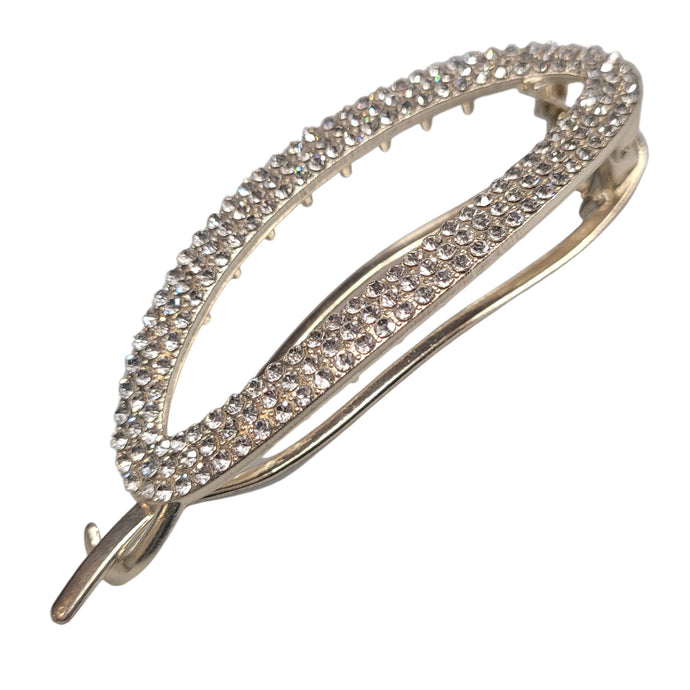 Radiance - Metal Oval Hair Clip (Silver)