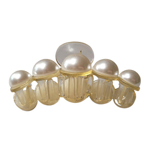 Rounded Pearl Claw Hair Clip