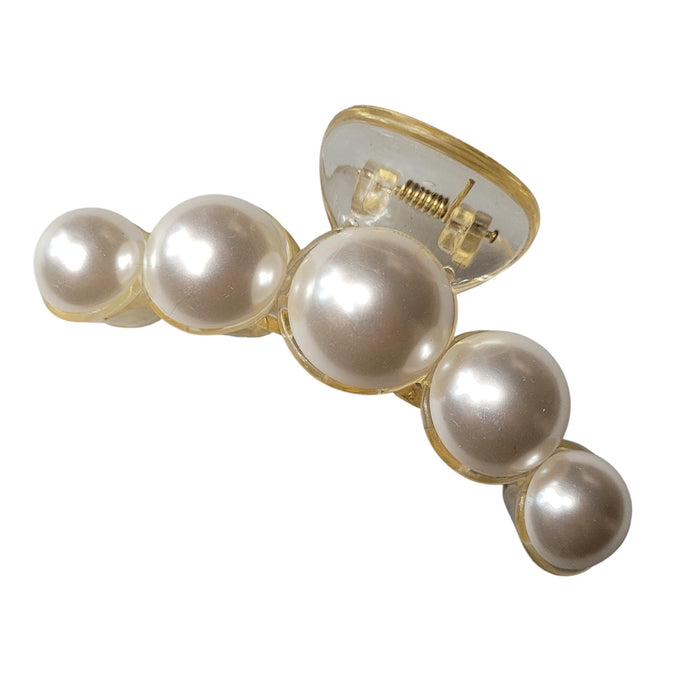 Rounded Pearl Claw Hair Clip