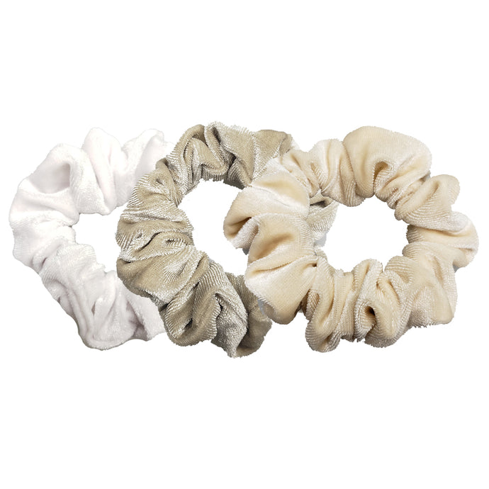 Luxe Velvet Scrunchie 3-Pack (Vanilla Bean)